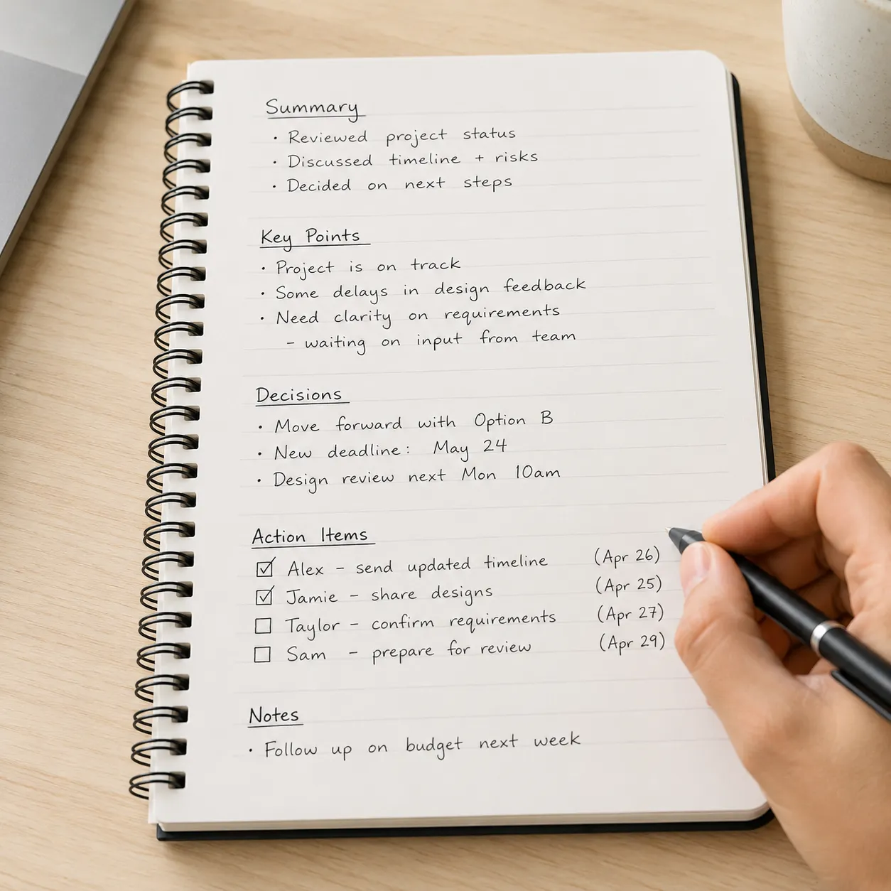 meeting notes