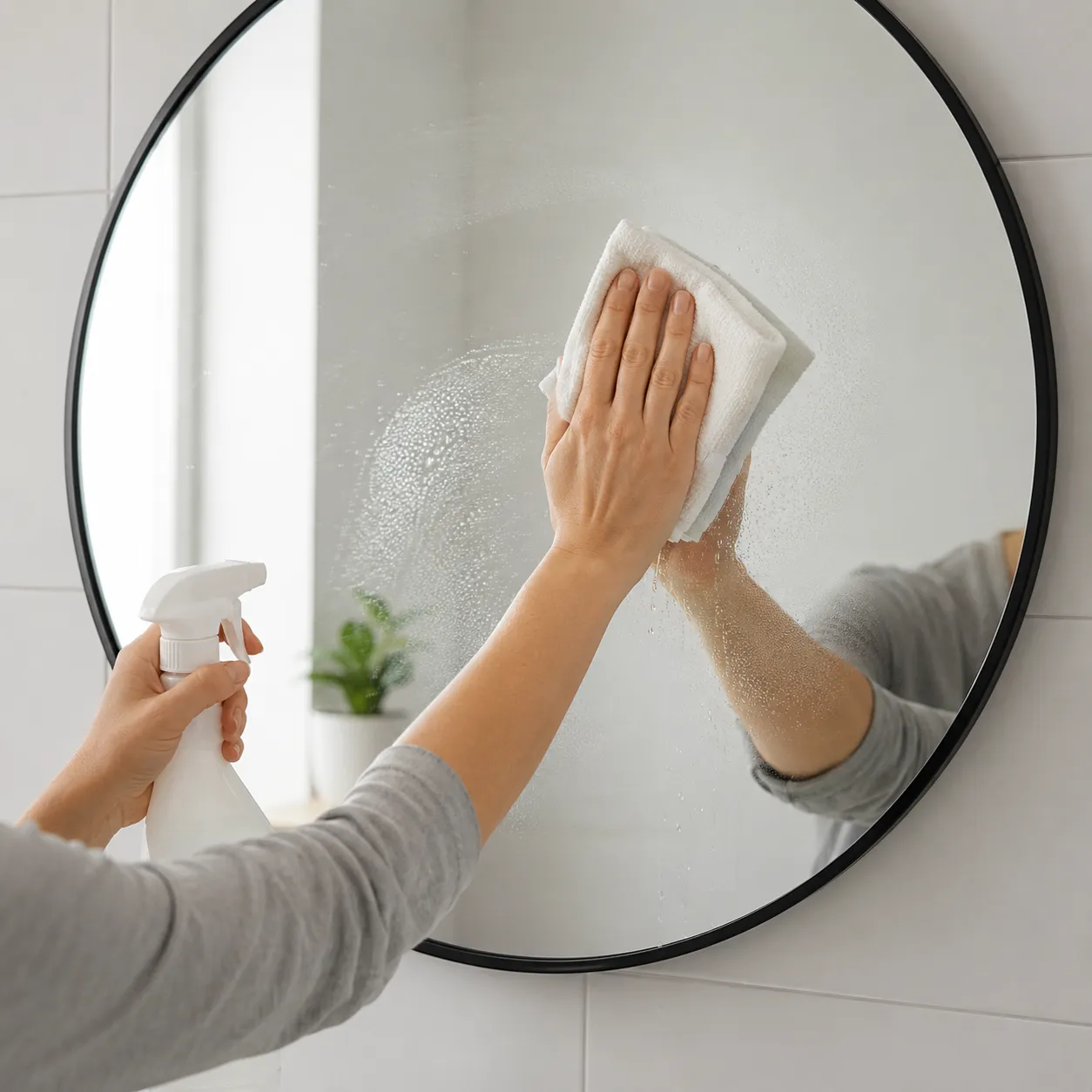 clean the mirror