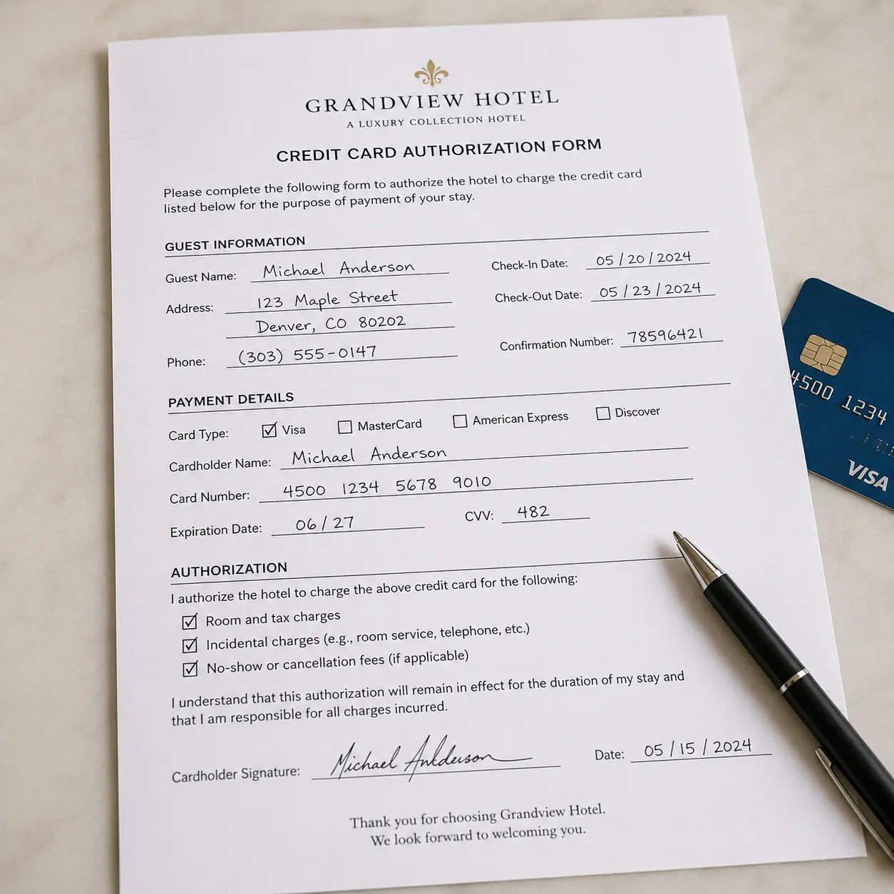 authorization form