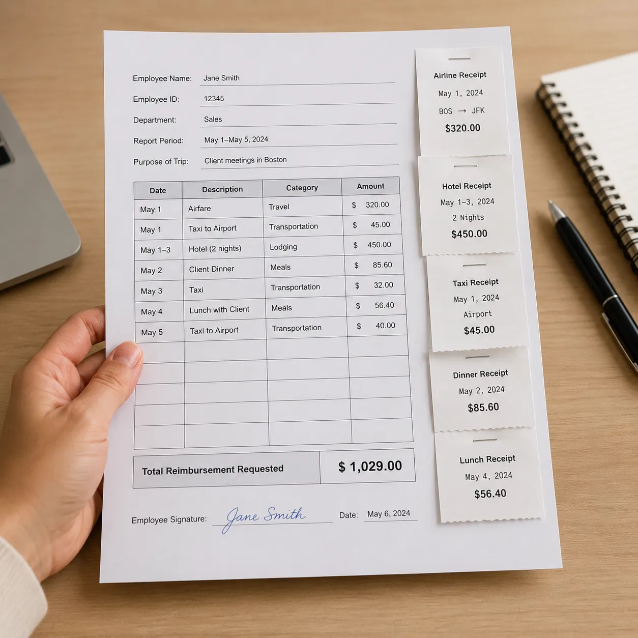 expense report