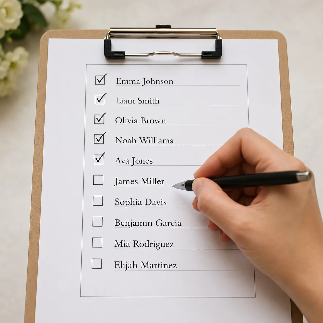 guest list
