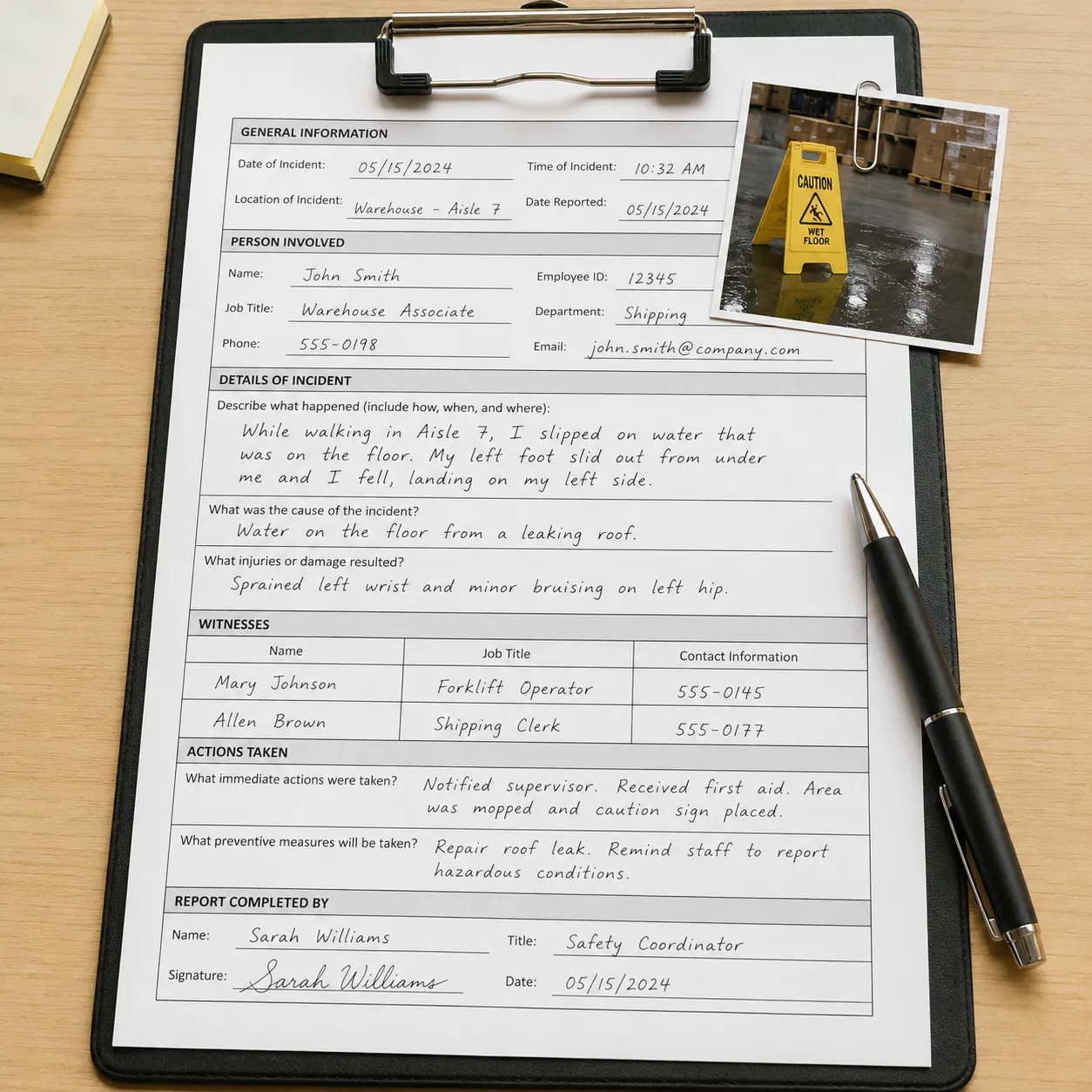 accident report