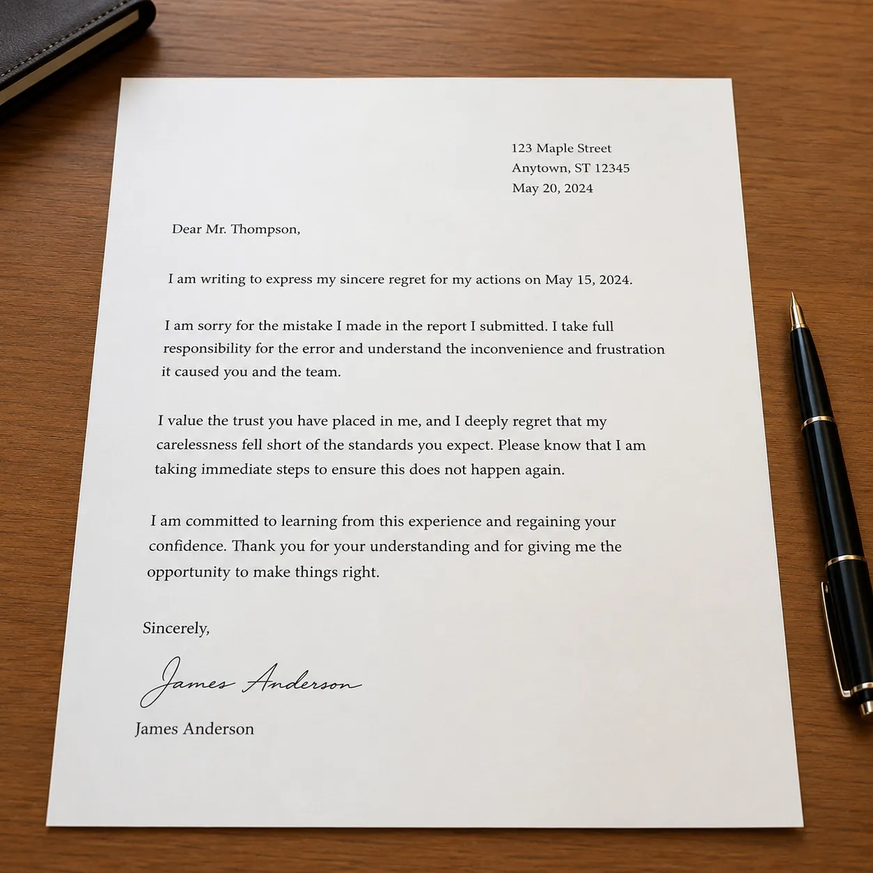 apology letter