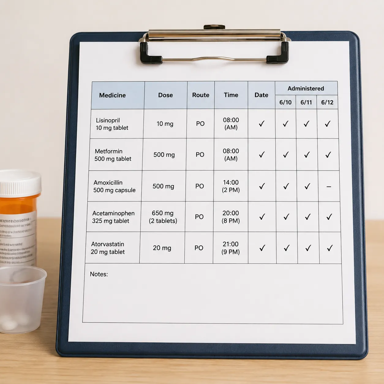 medication chart