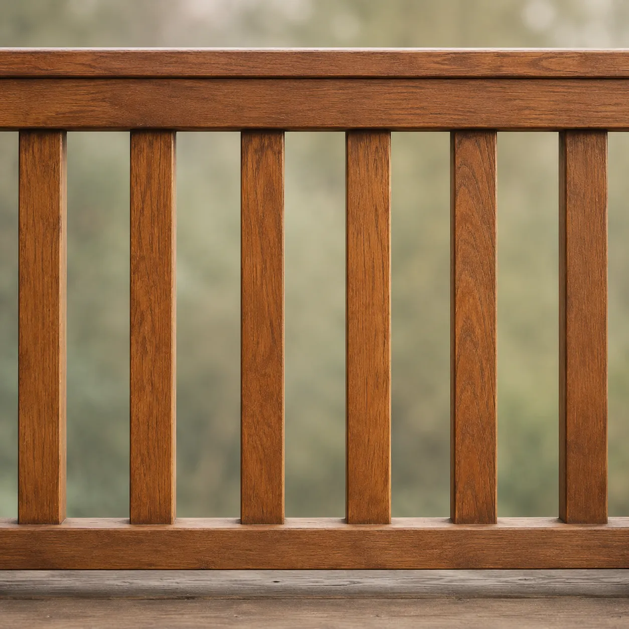 wooden railing
