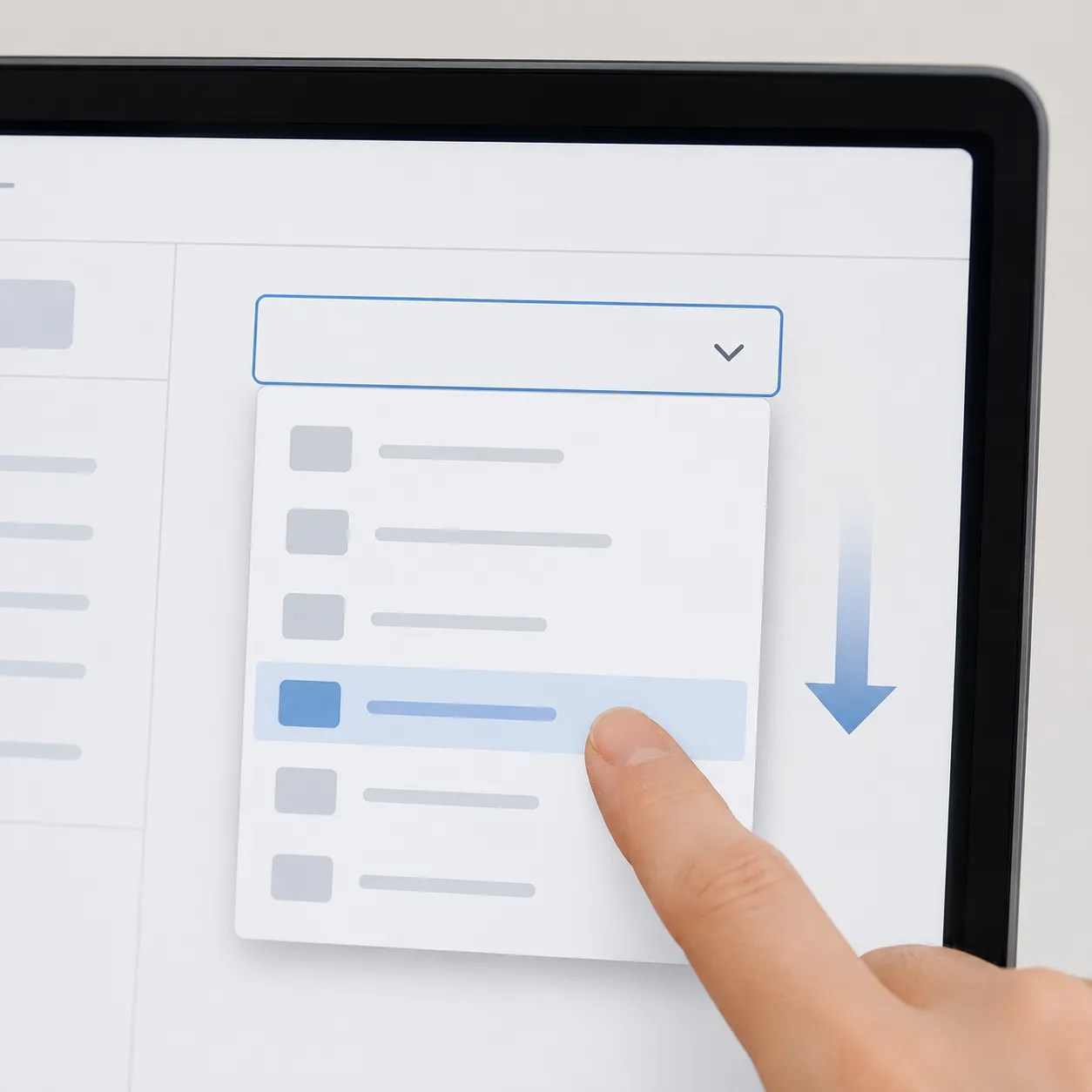 drop-down menu