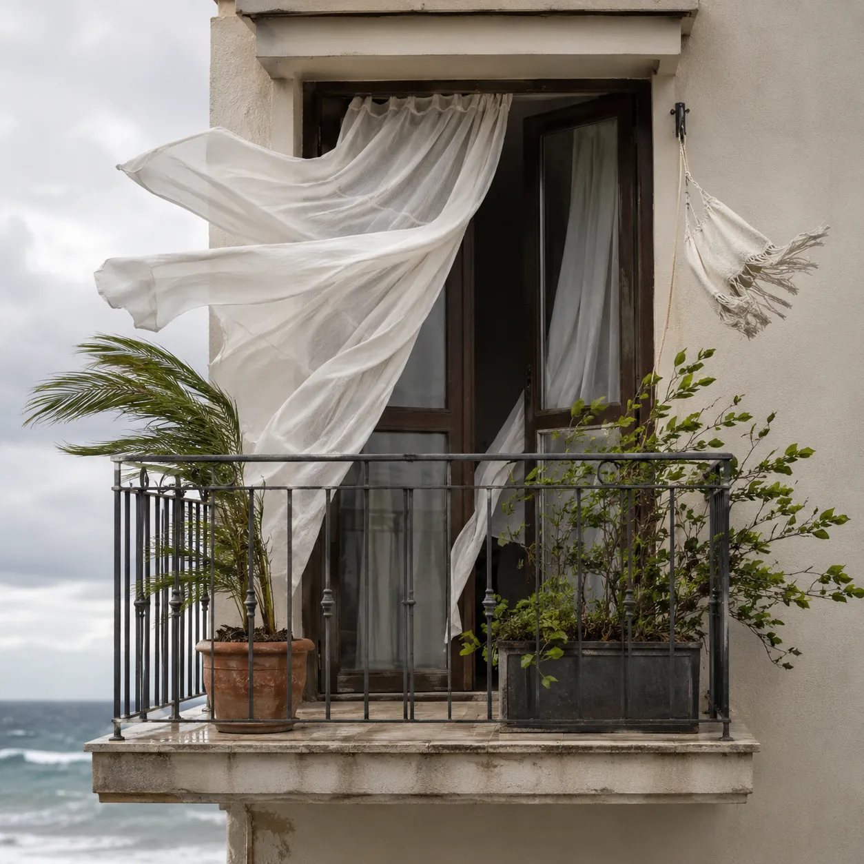windy balcony