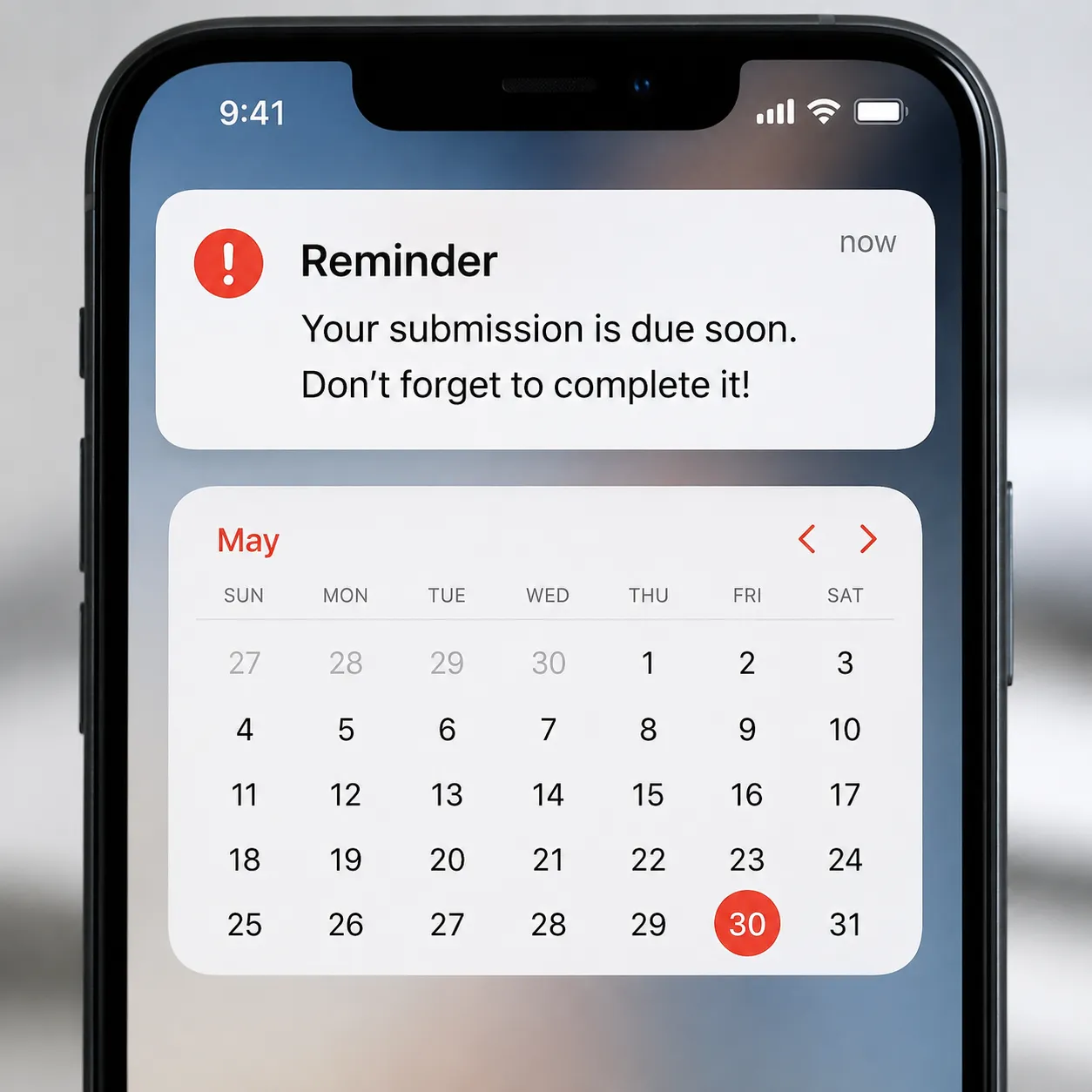 deadline reminder
