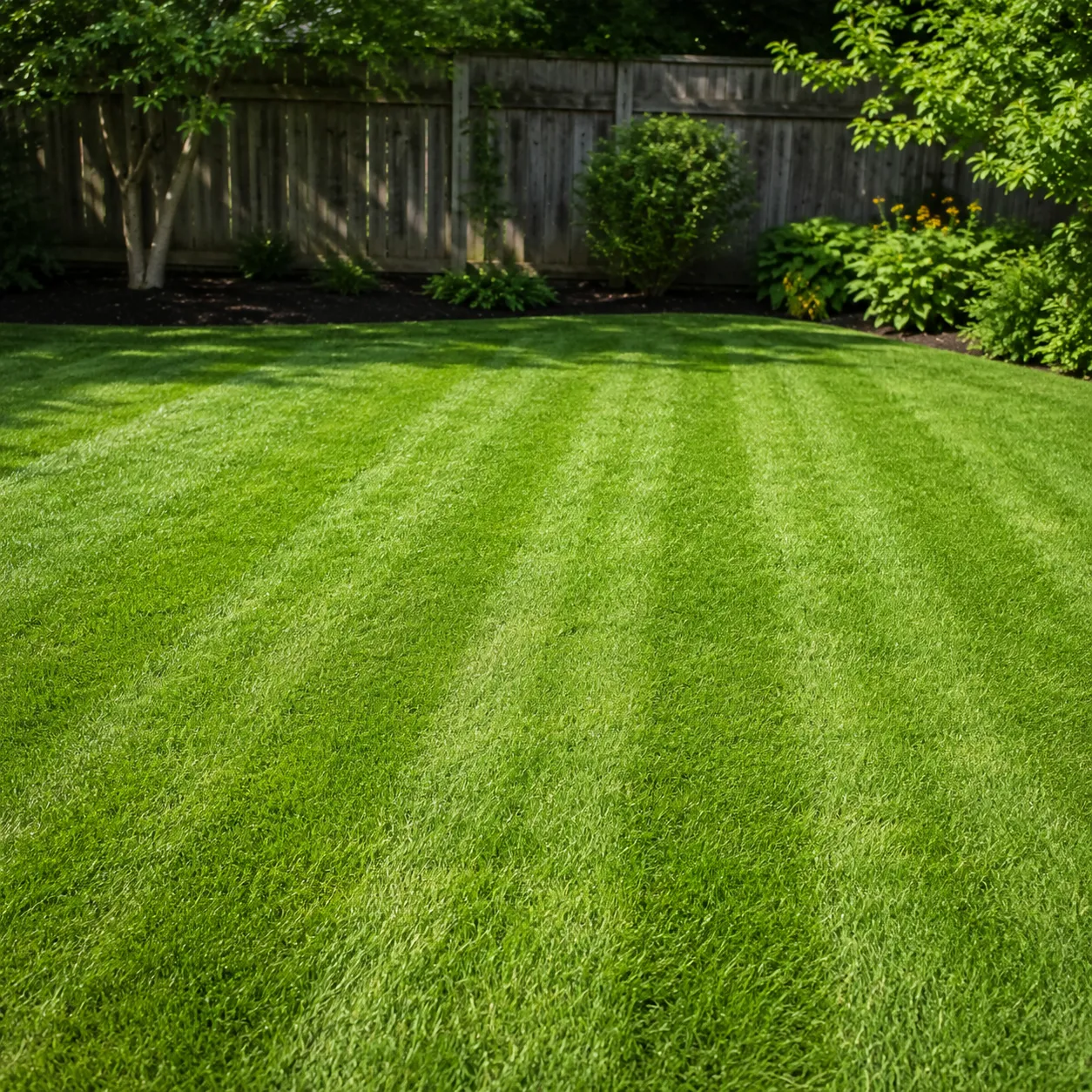 freshly mowed