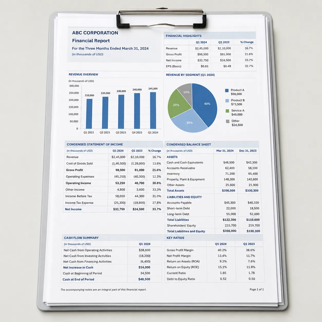 financial report