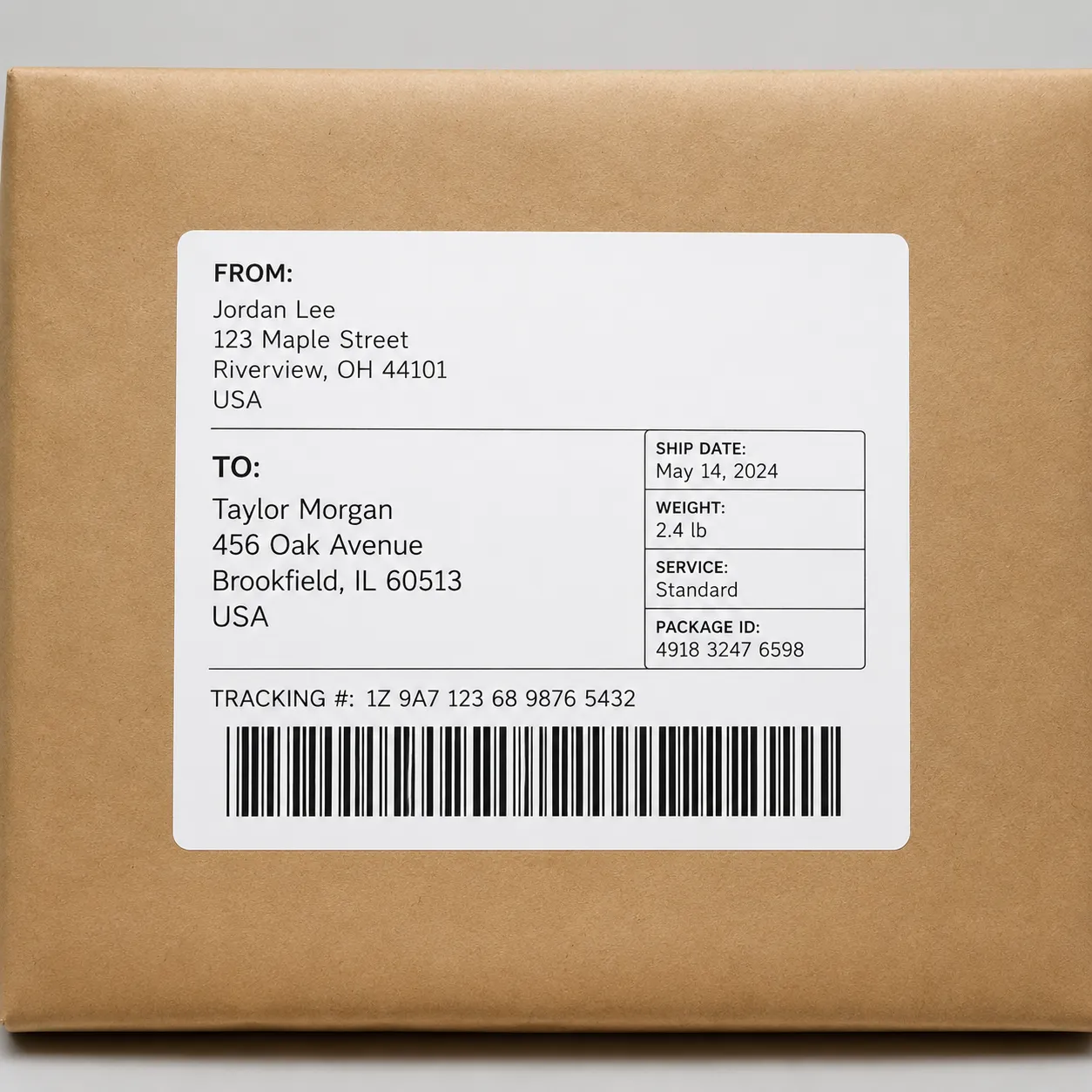 mailing label