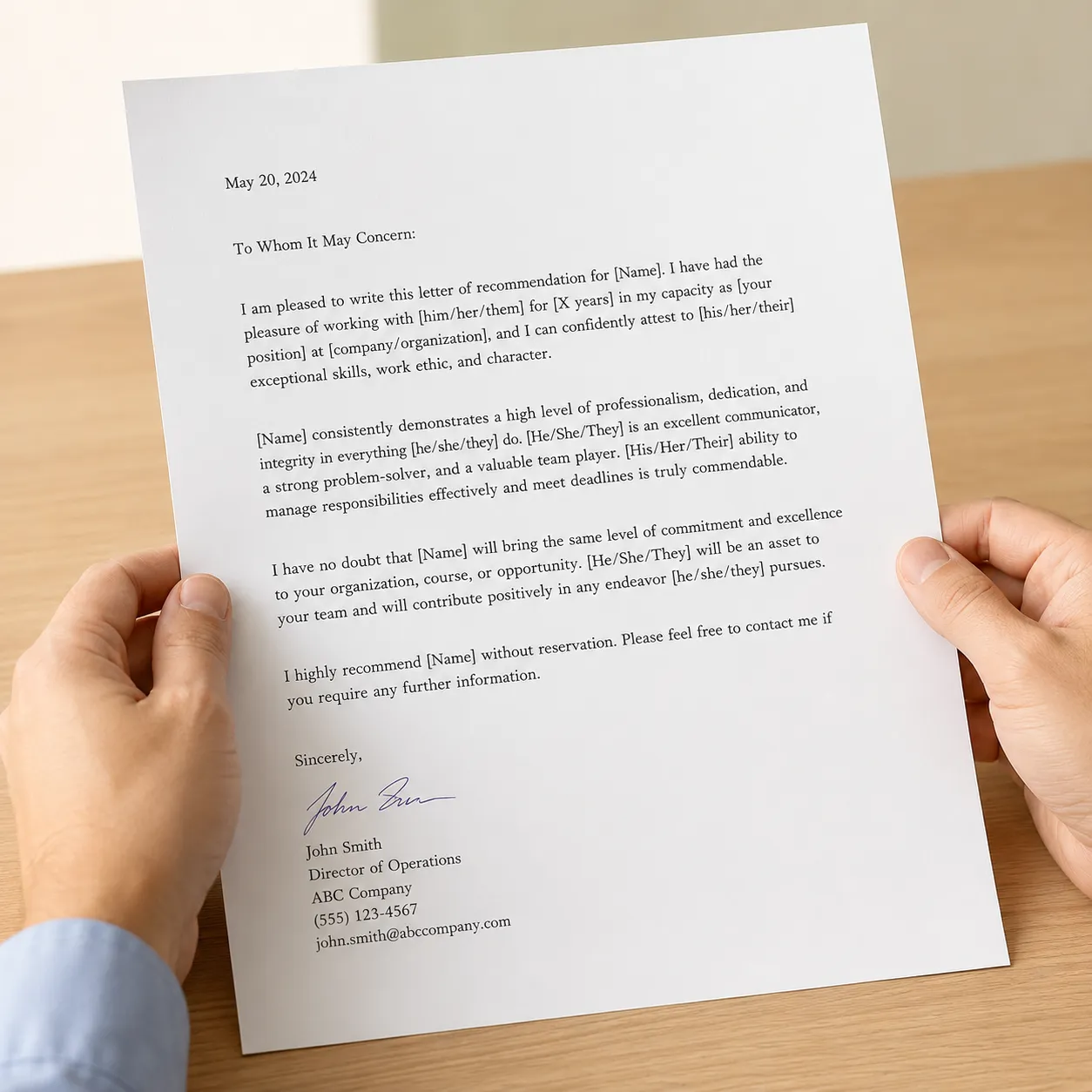 reference letter