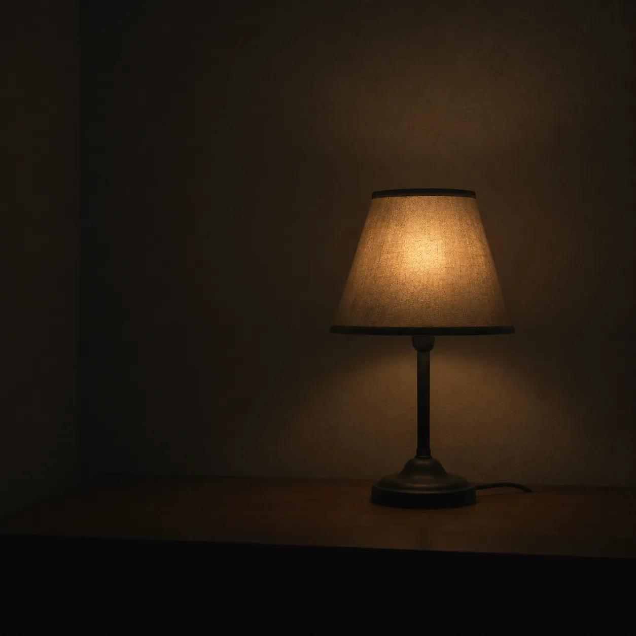 dimly