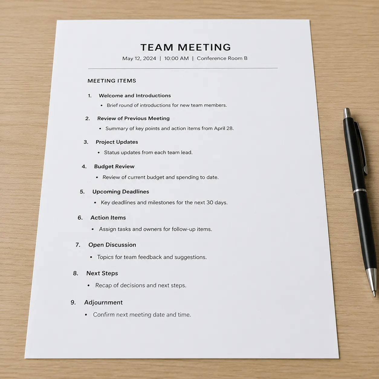 agenda