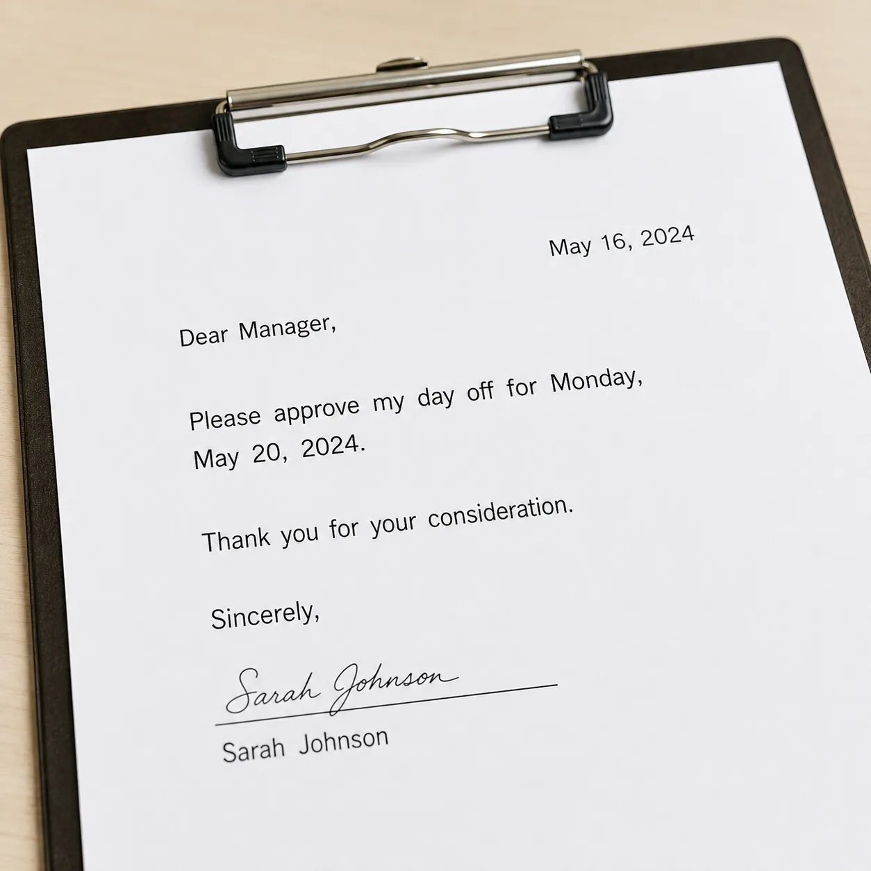 written request