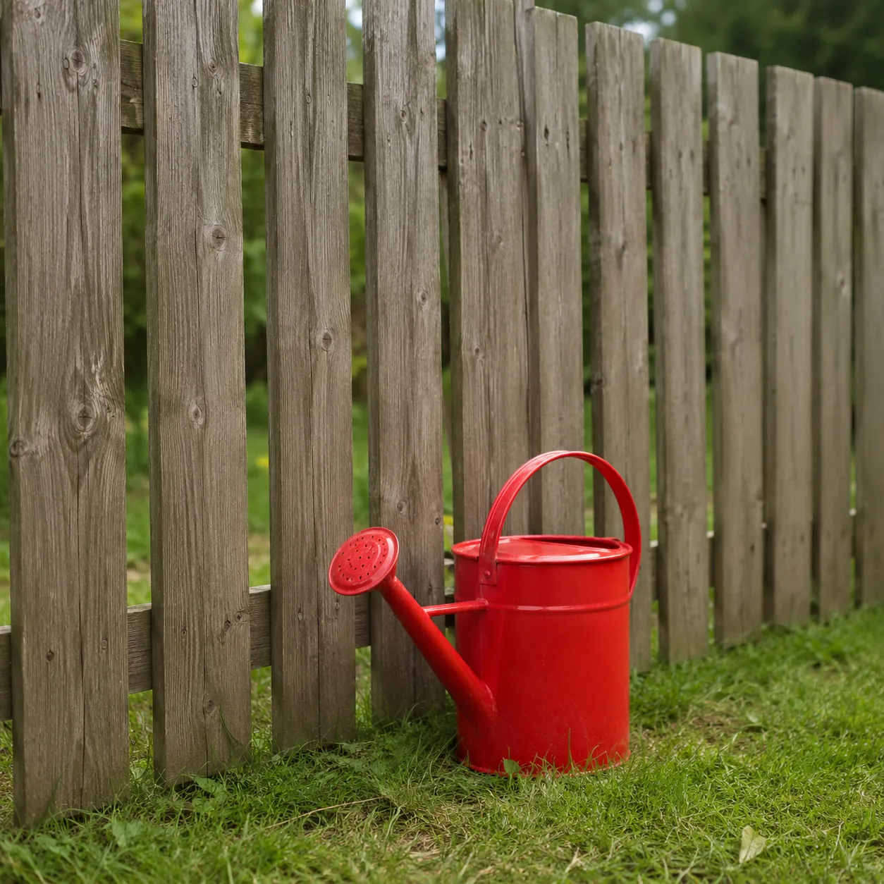 beside the fence