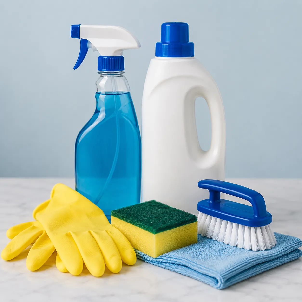 Cleaning items and chemicals