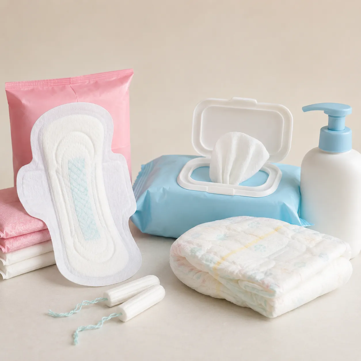 Feminine hygiene and baby items