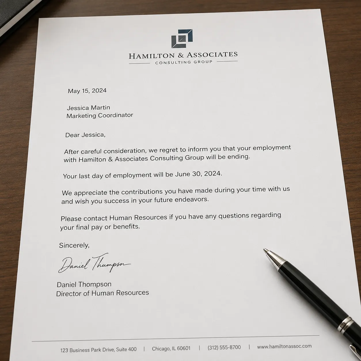 termination letter