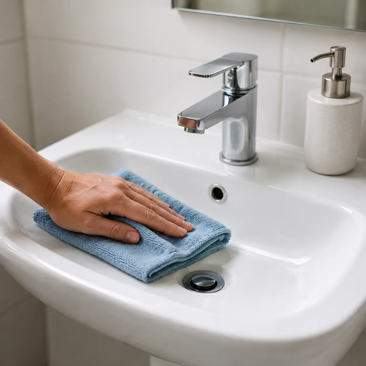 wipe the sink