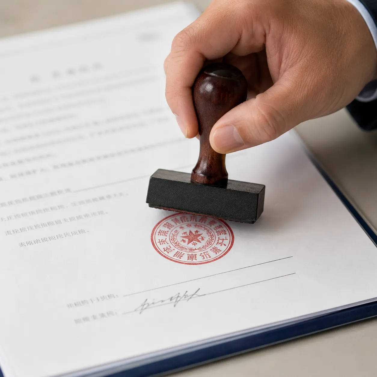 stamp a document