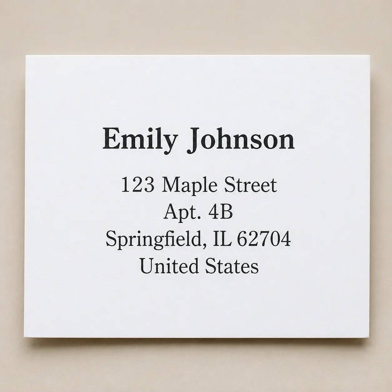 address