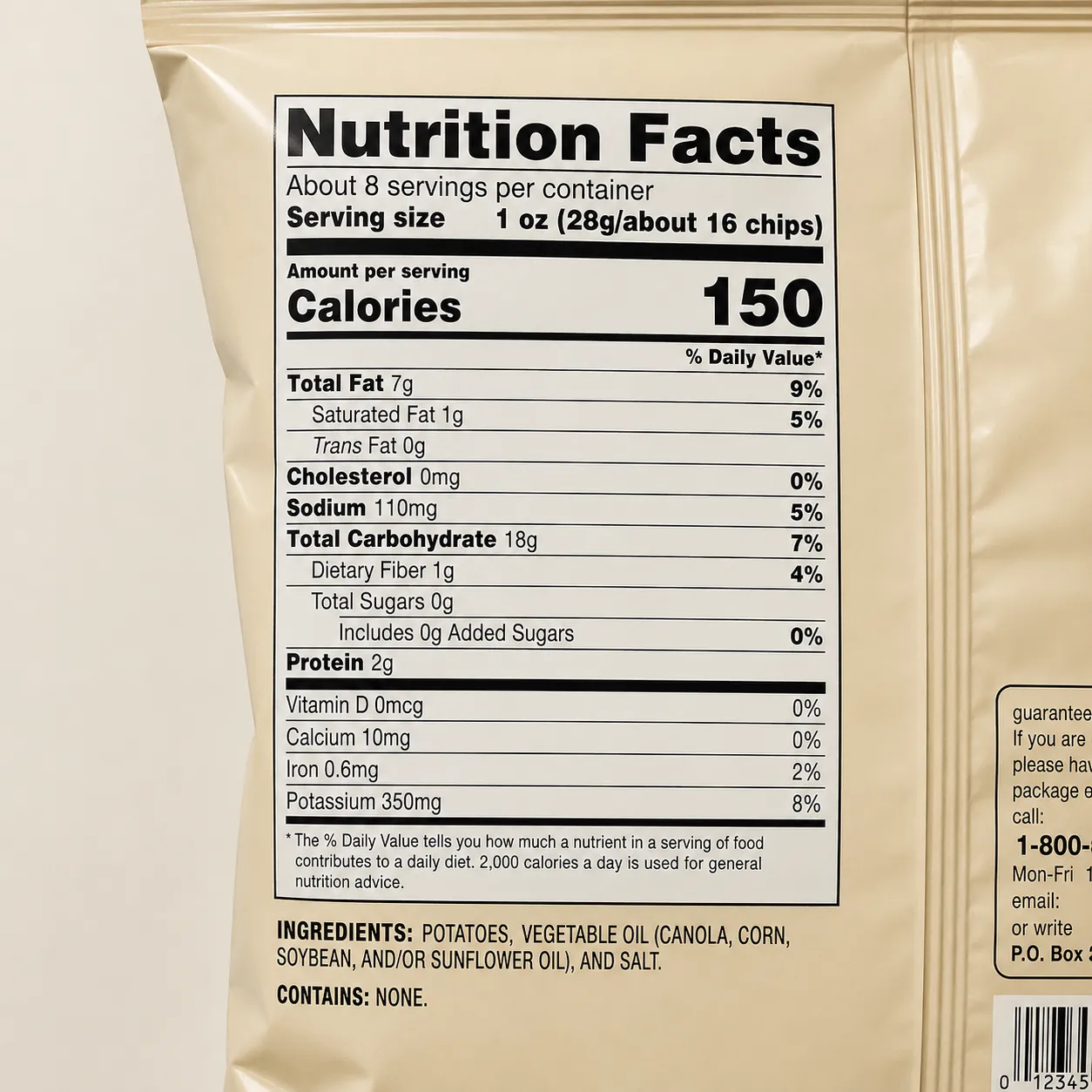 nutrition label