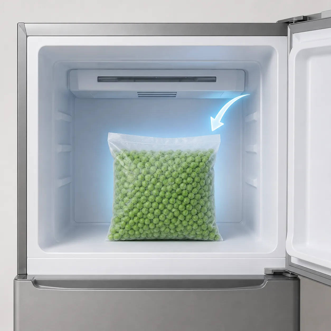 in the freezer