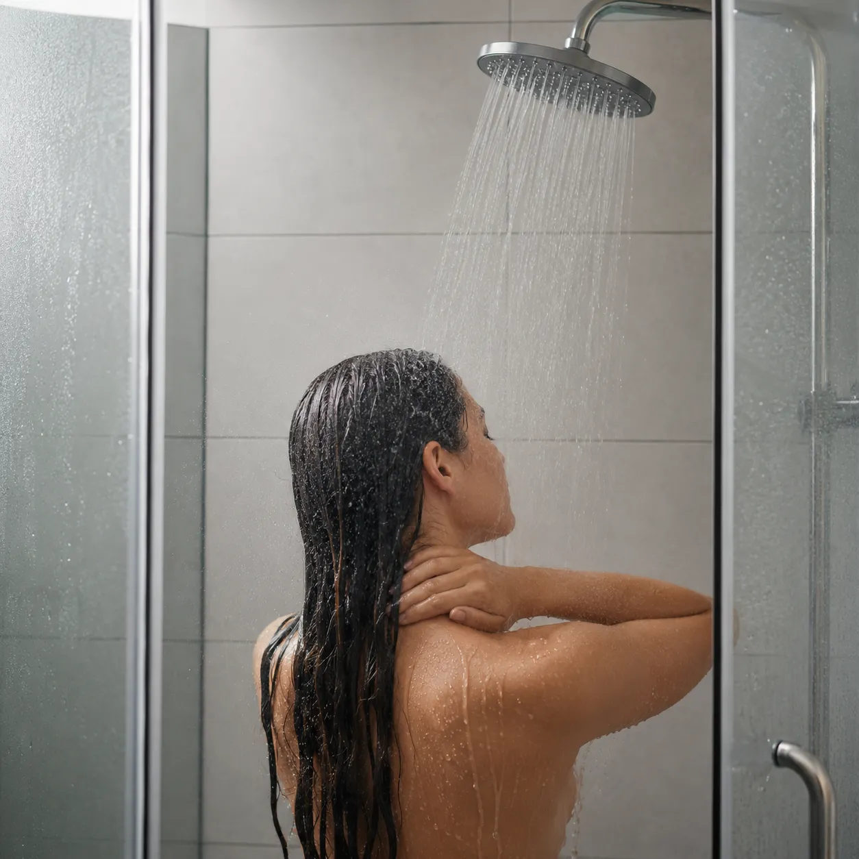 in the shower