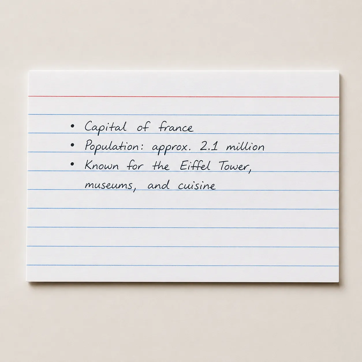 index card