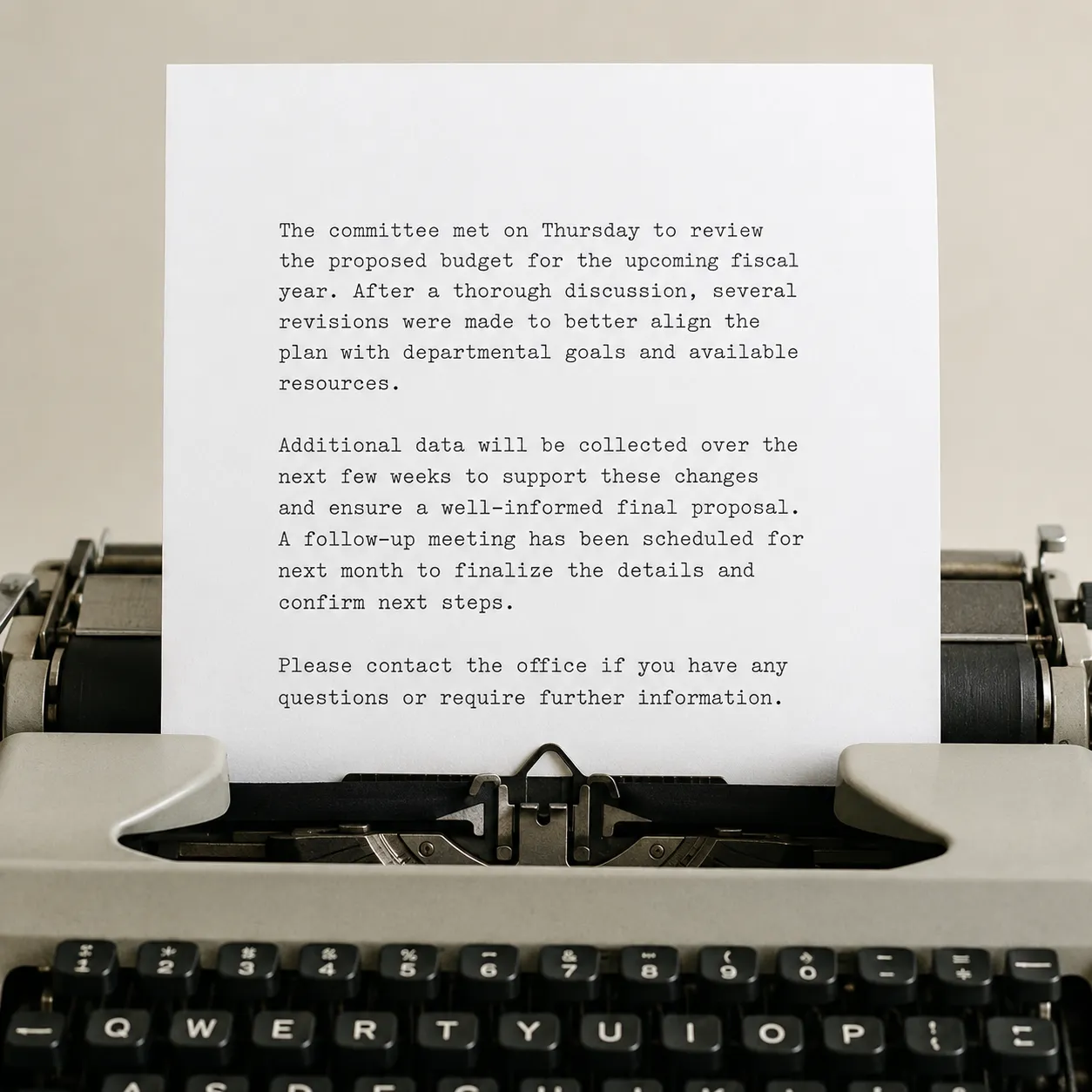 typed