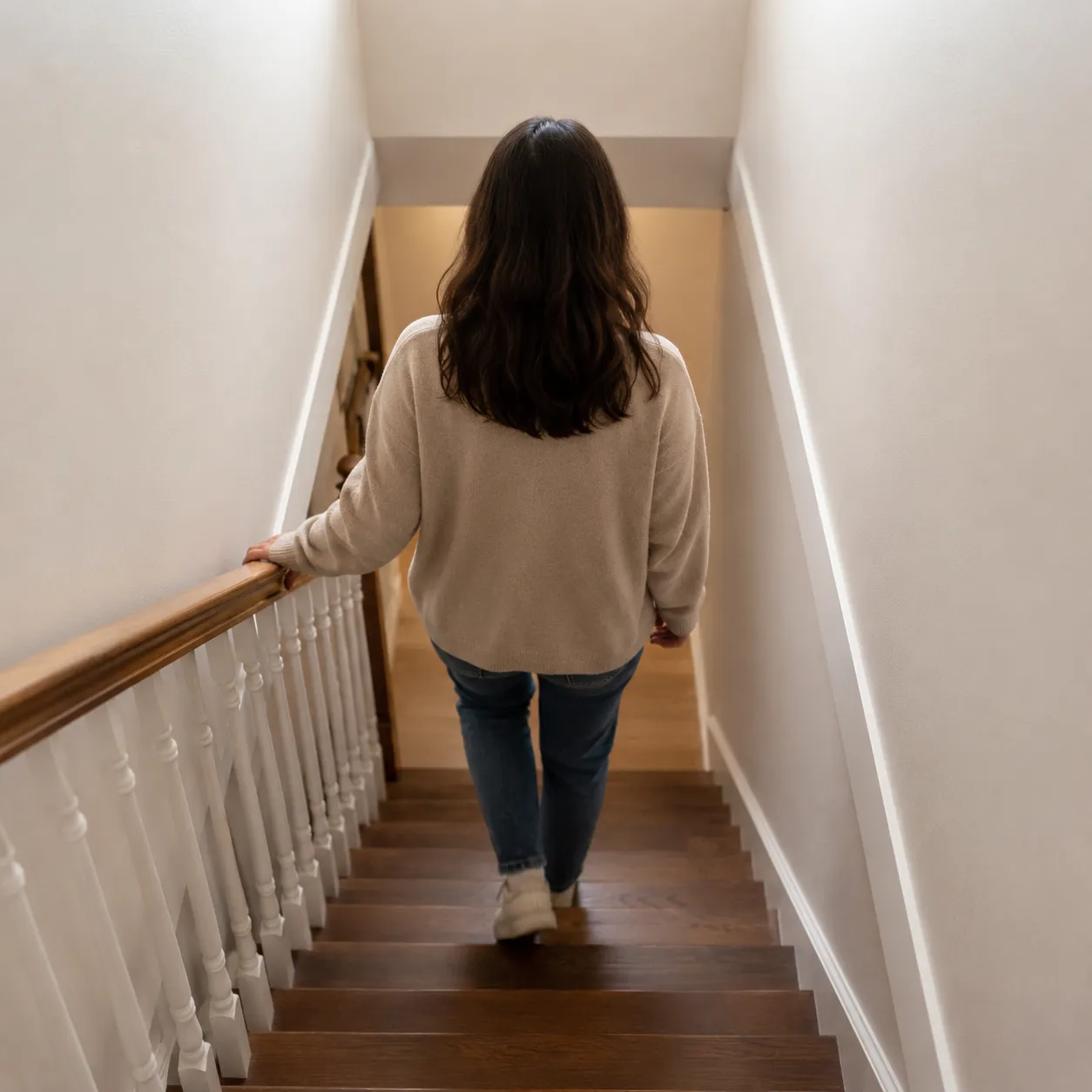 go downstairs