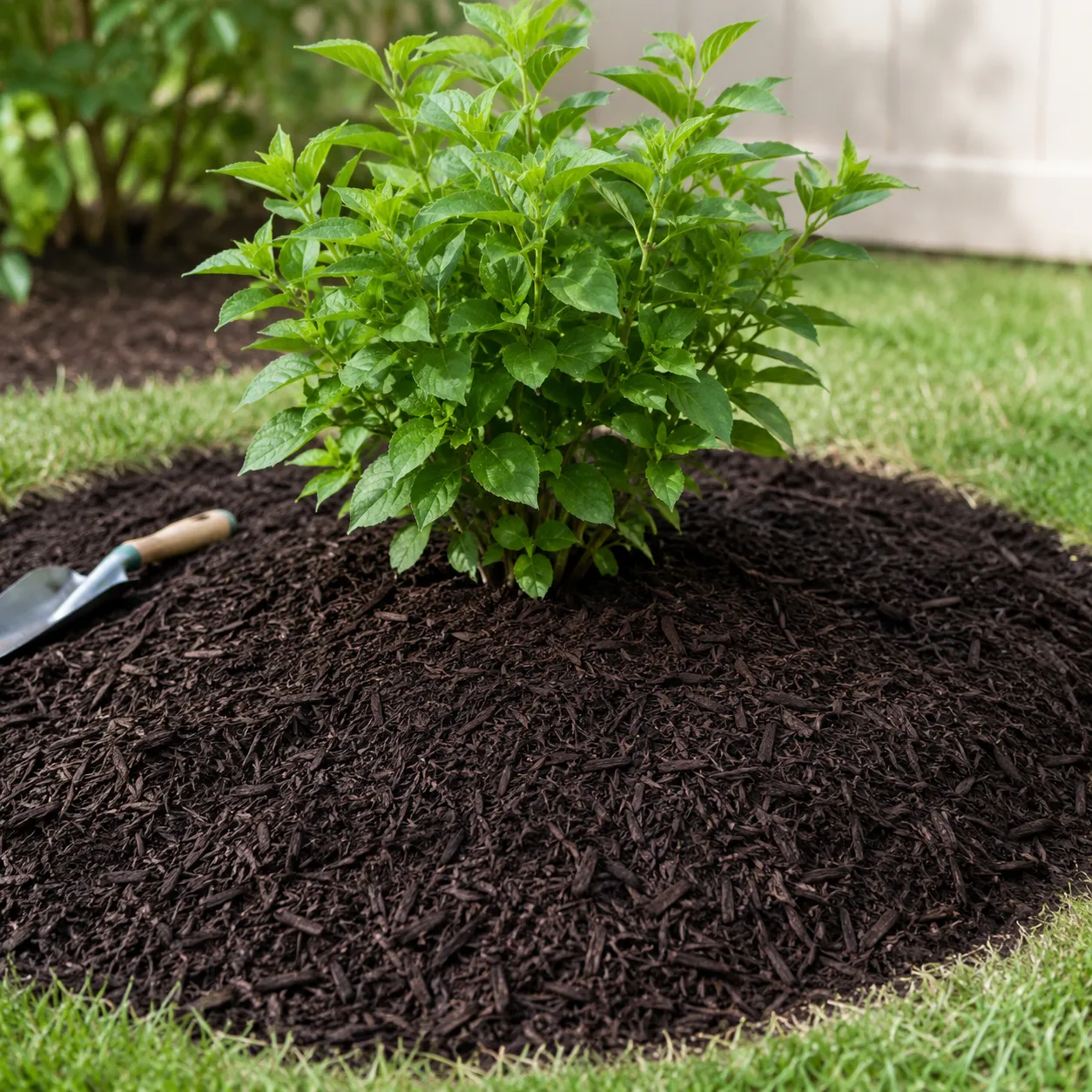 freshly mulched