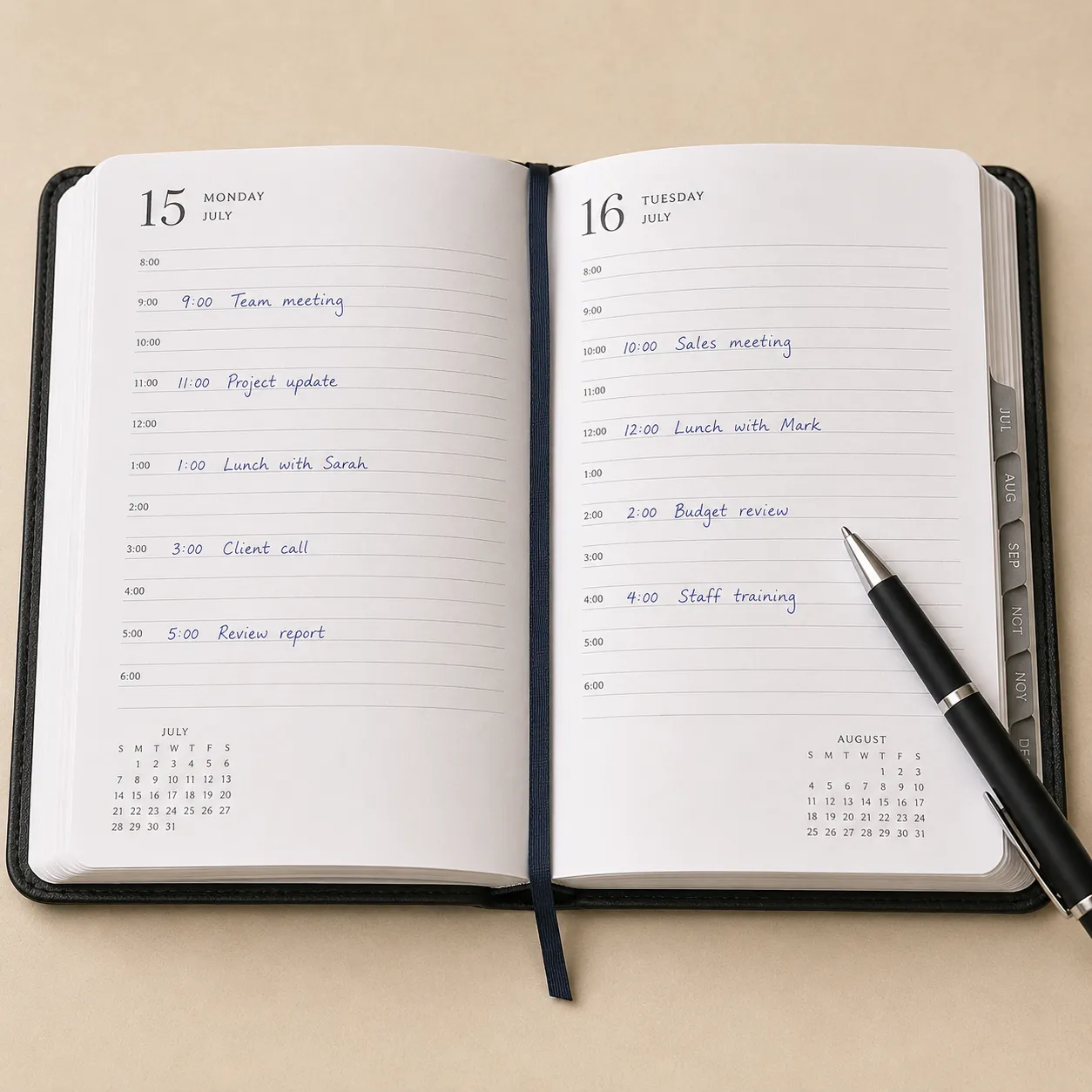 appointment book
