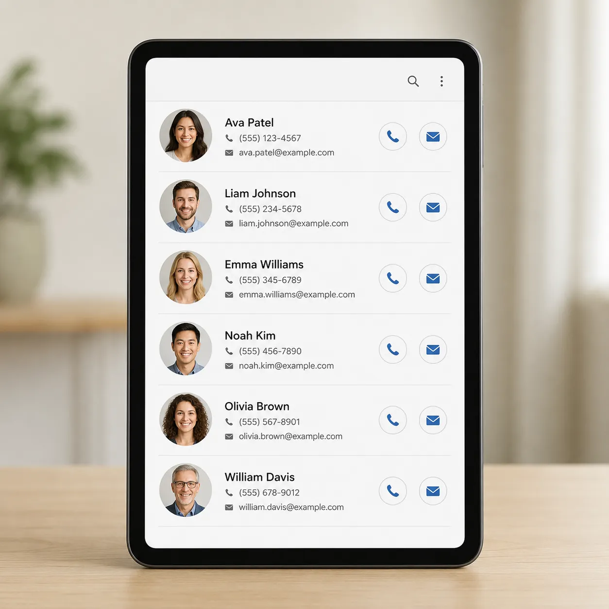 contact list