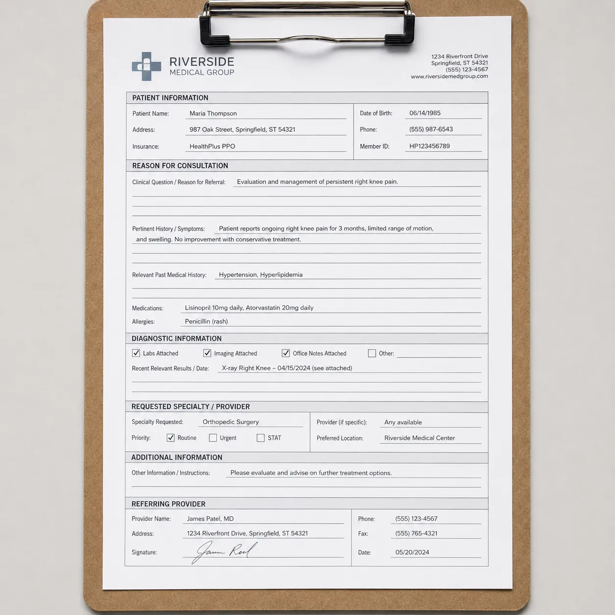referral form