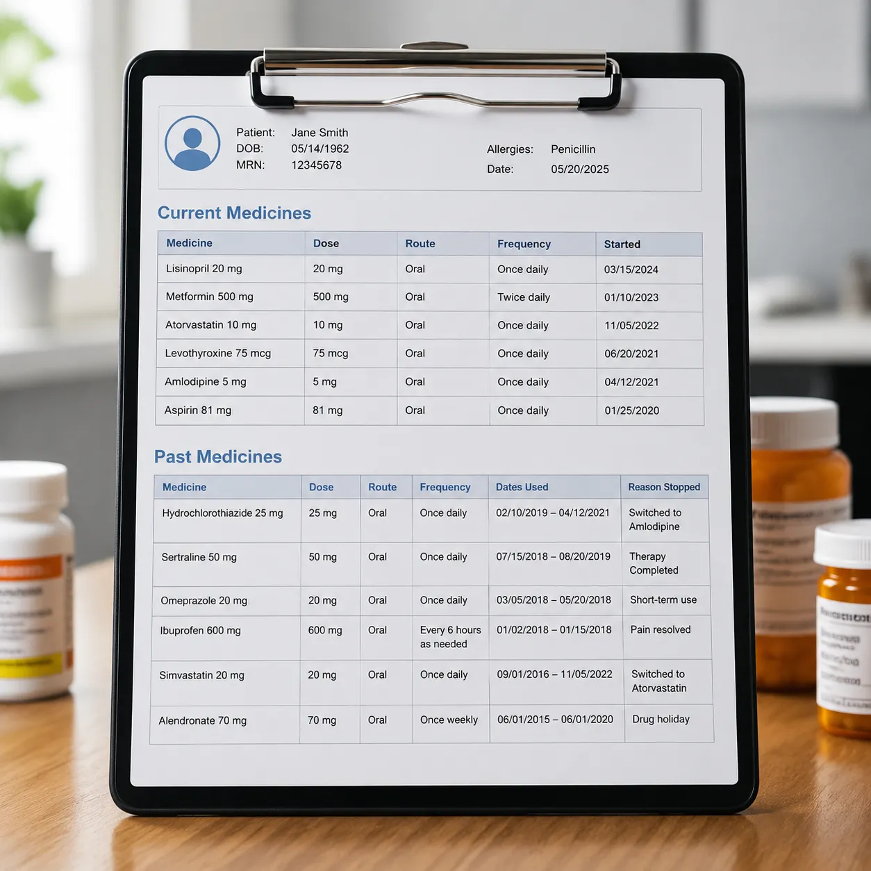 medication history