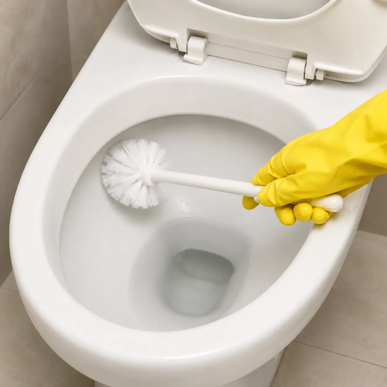 clean the toilet