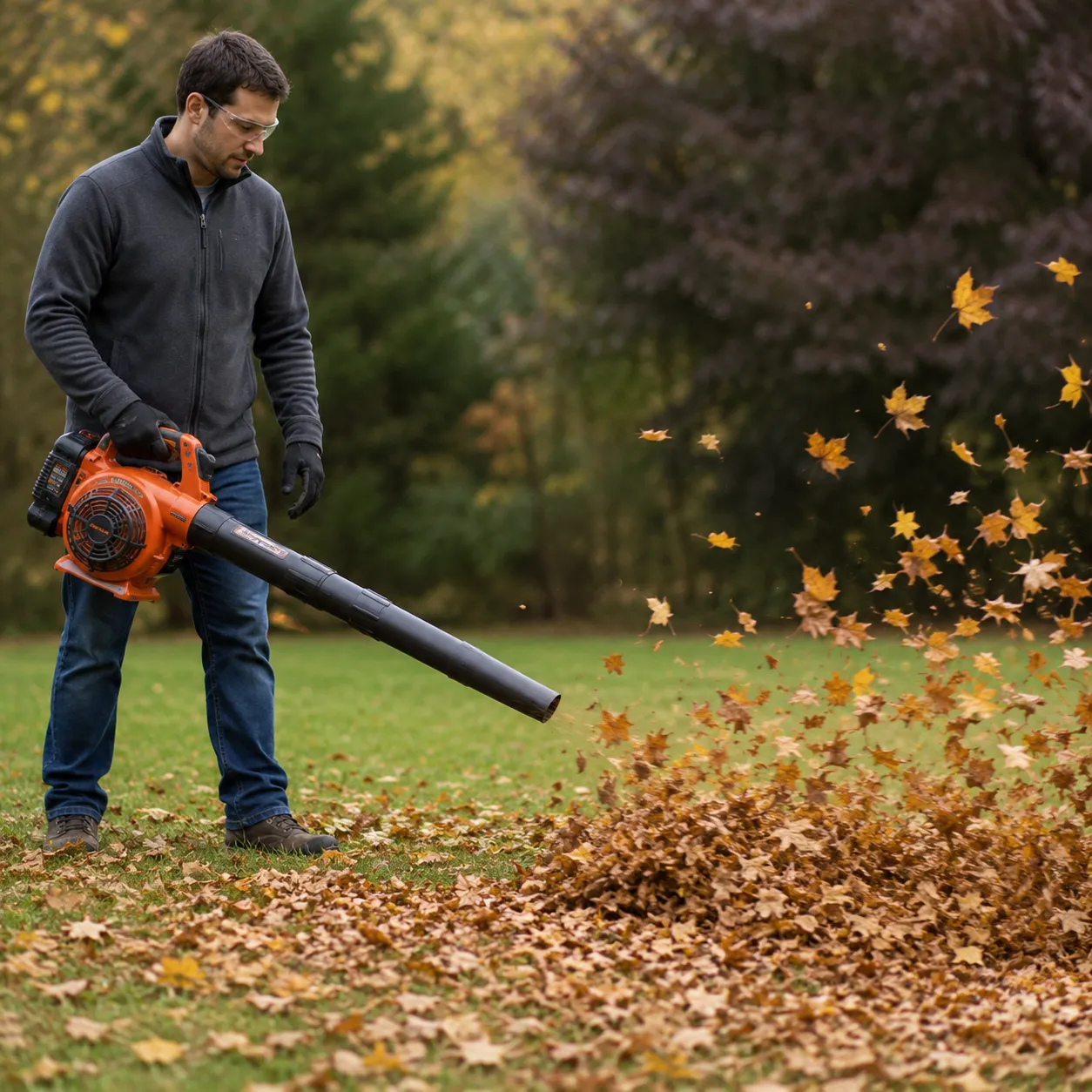 blow leaves