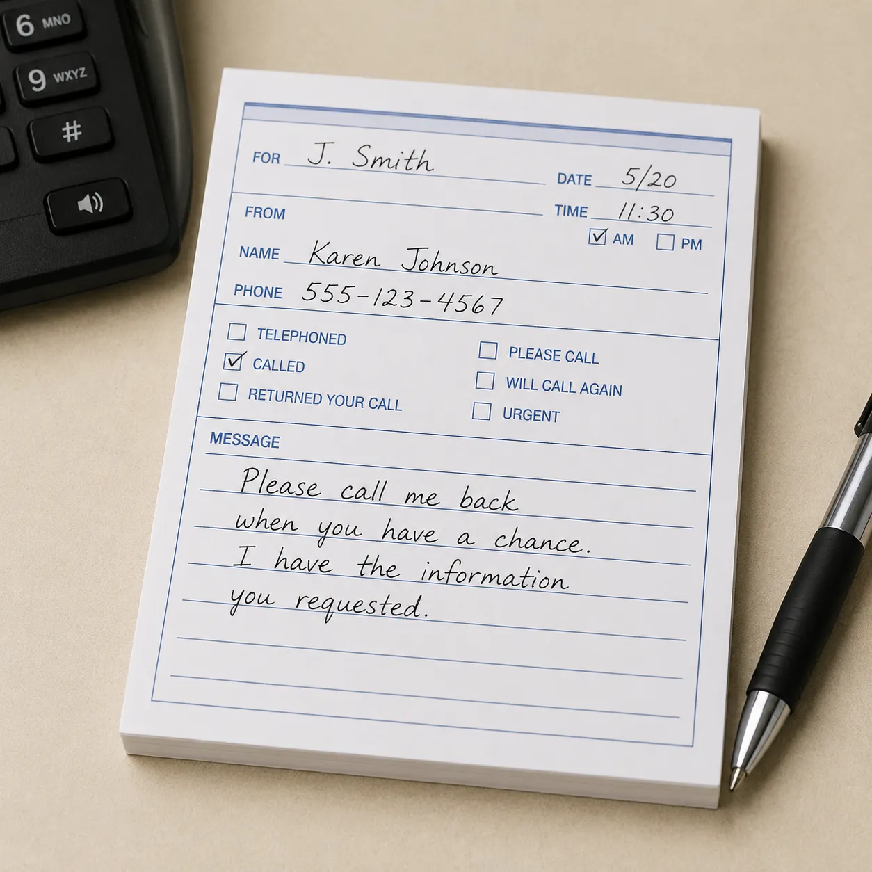 message pad