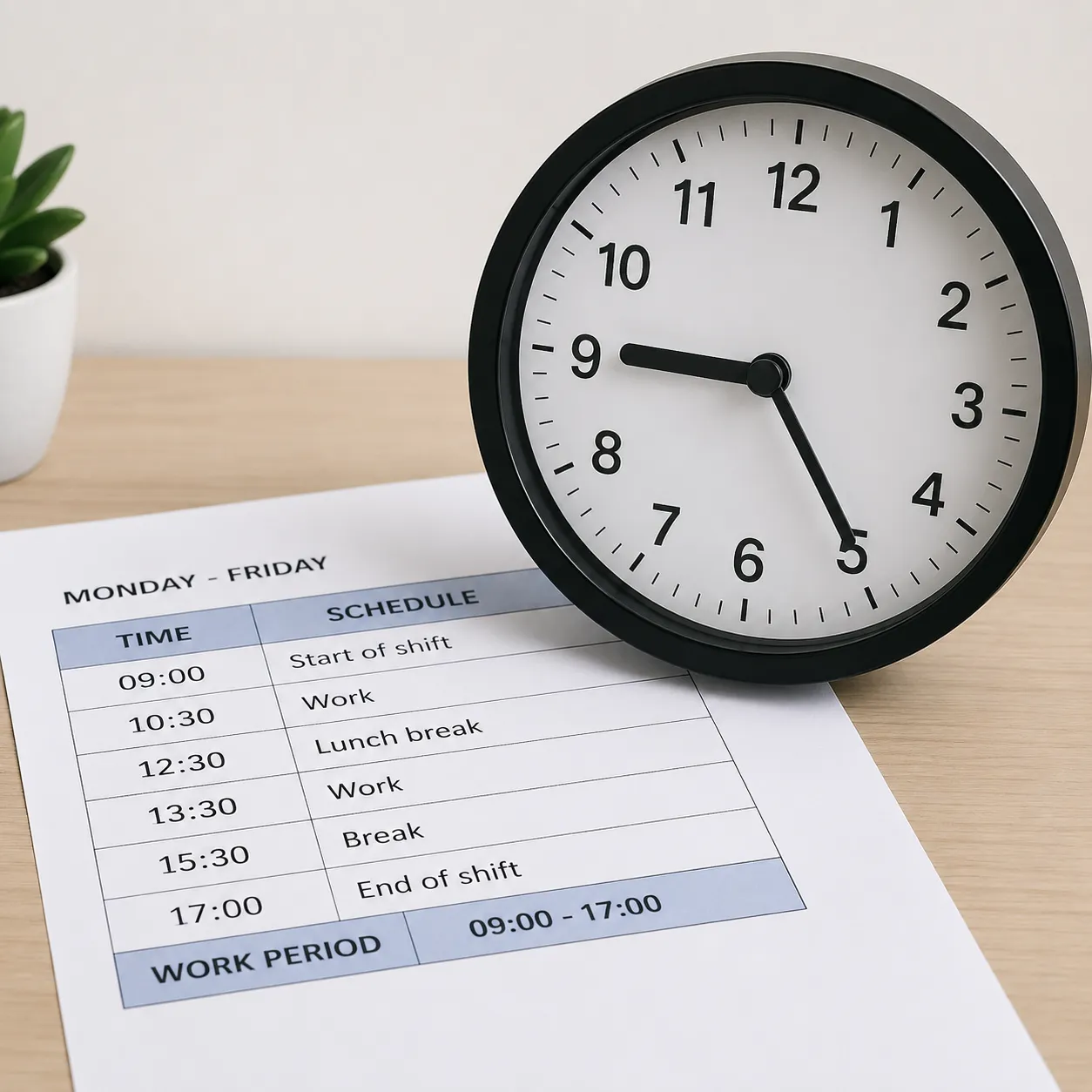 working hours