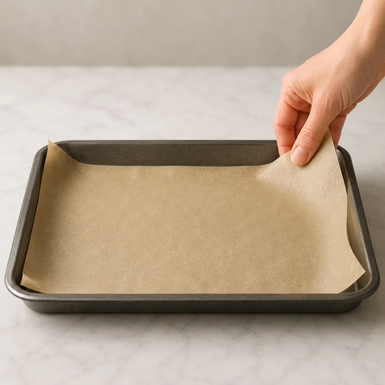 line the tray