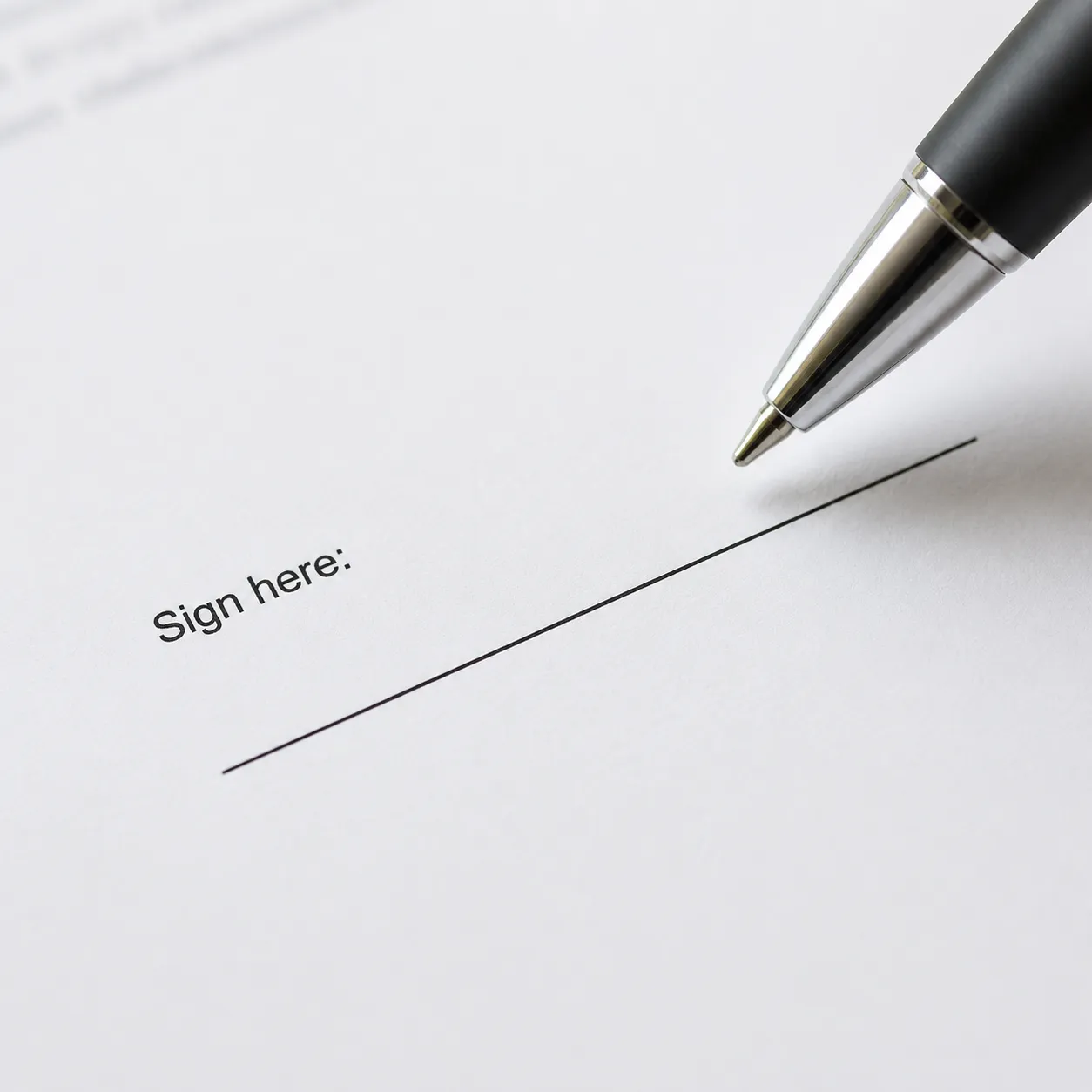 signature line
