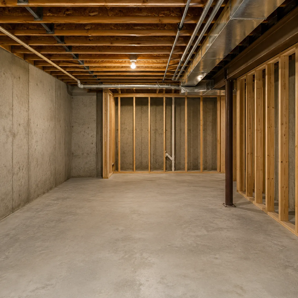unfinished basement
