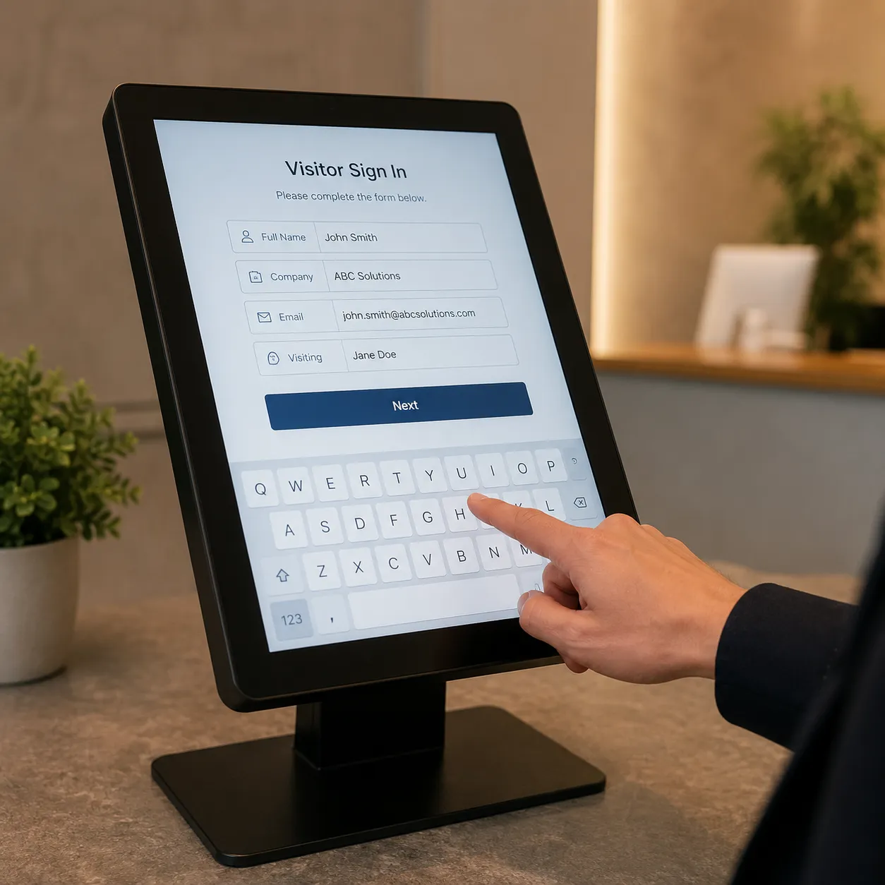 visitor check-in