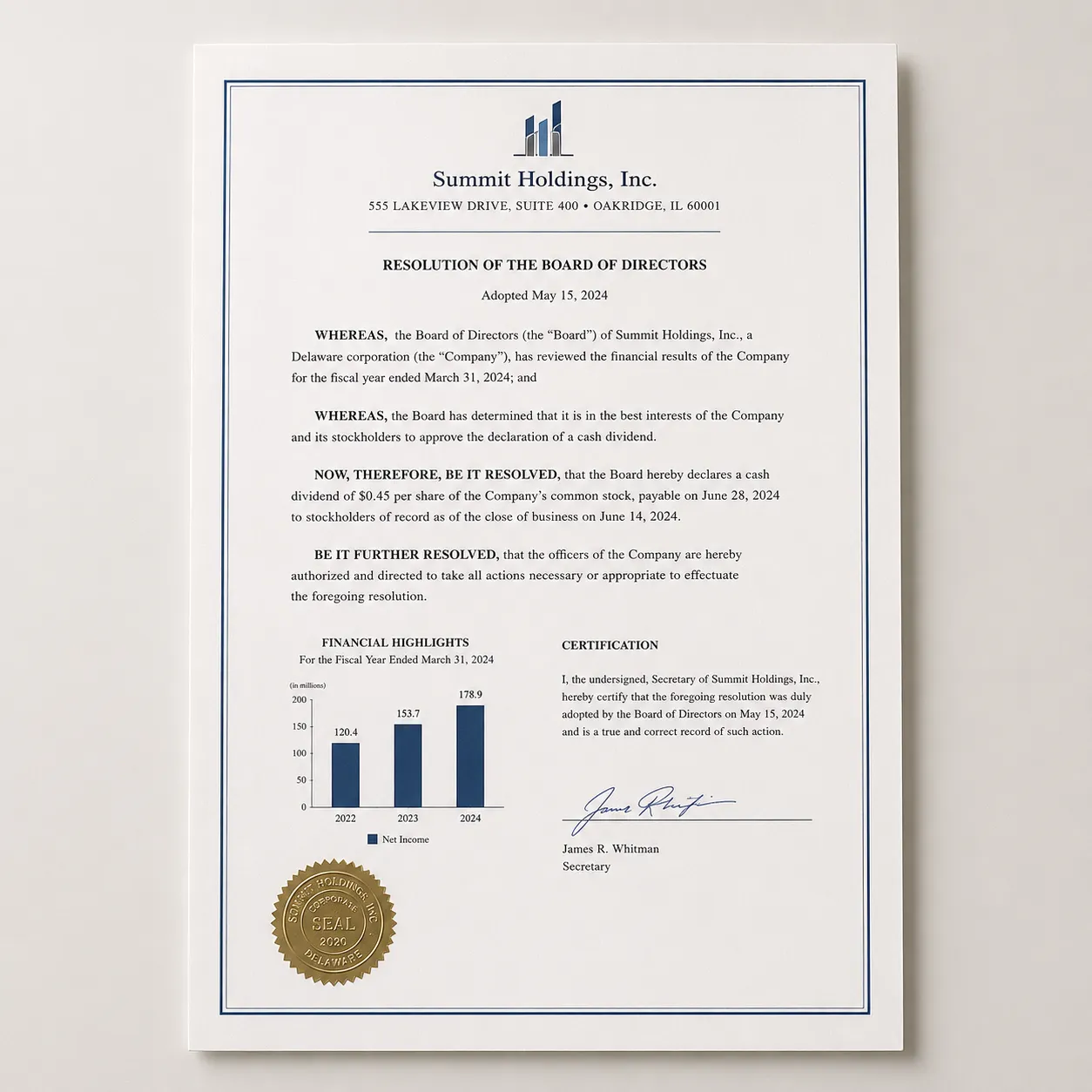 corporate document