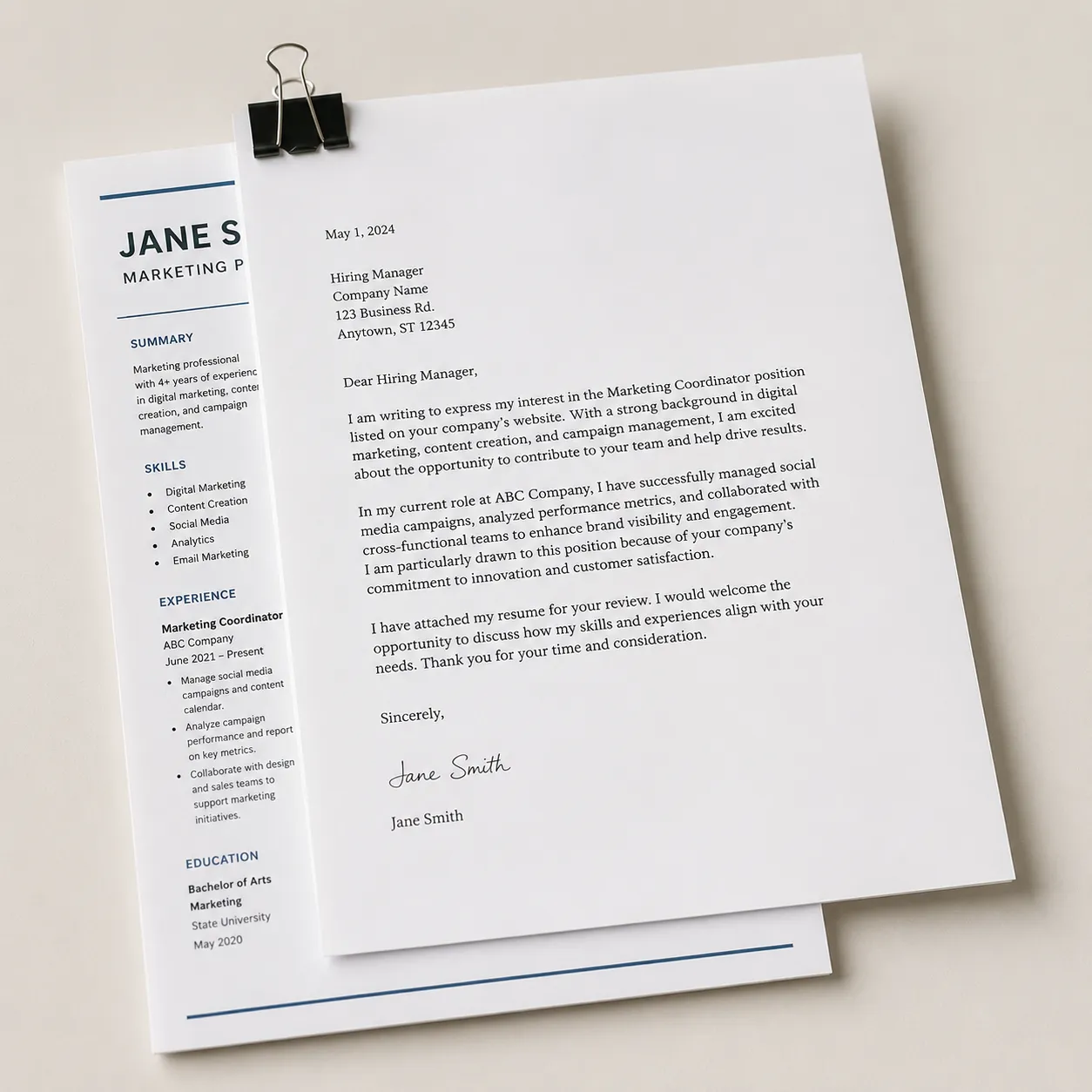 cover letter