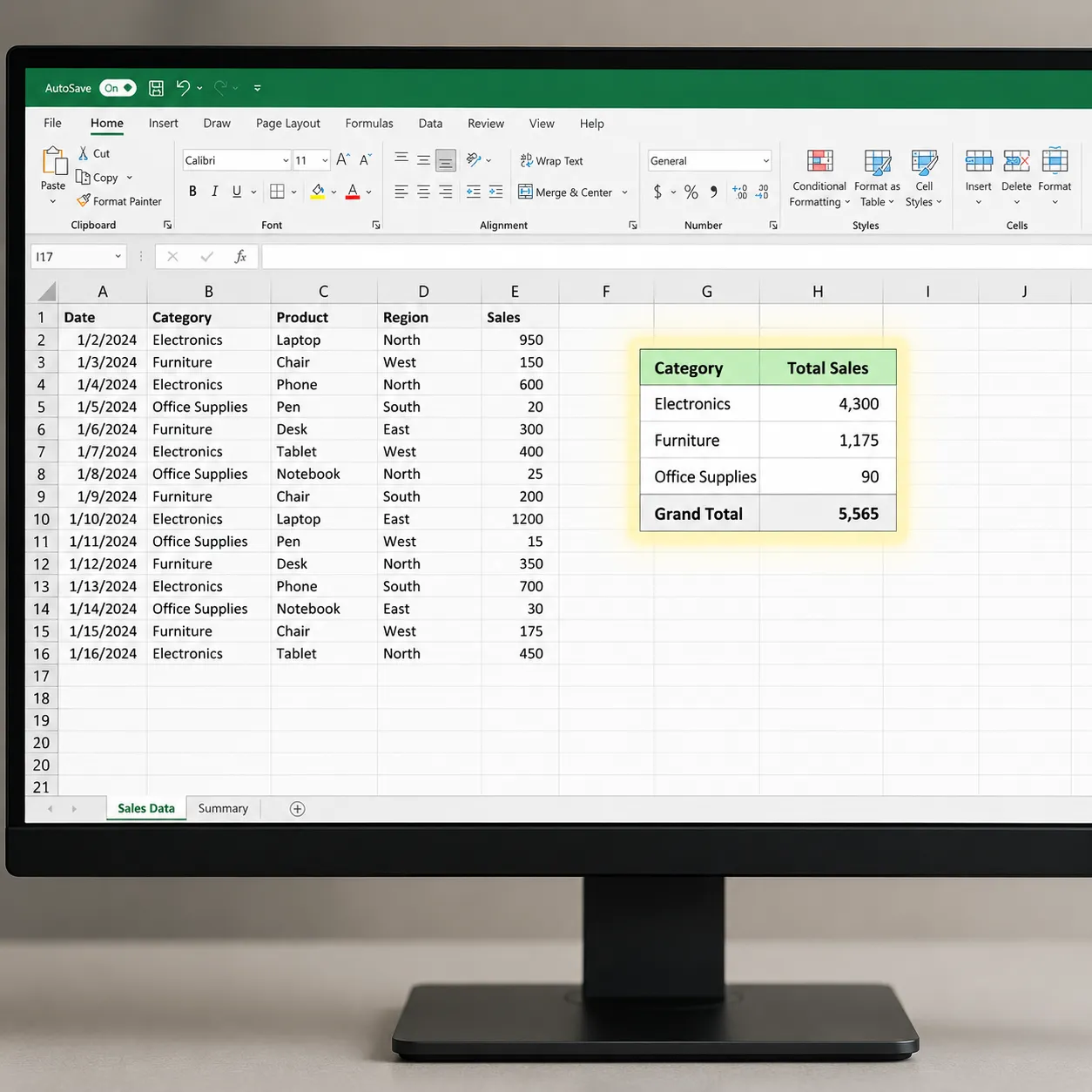 pivot table