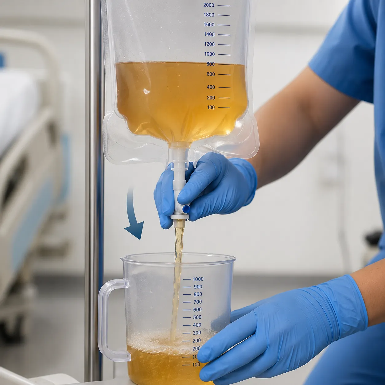 empty the catheter bag