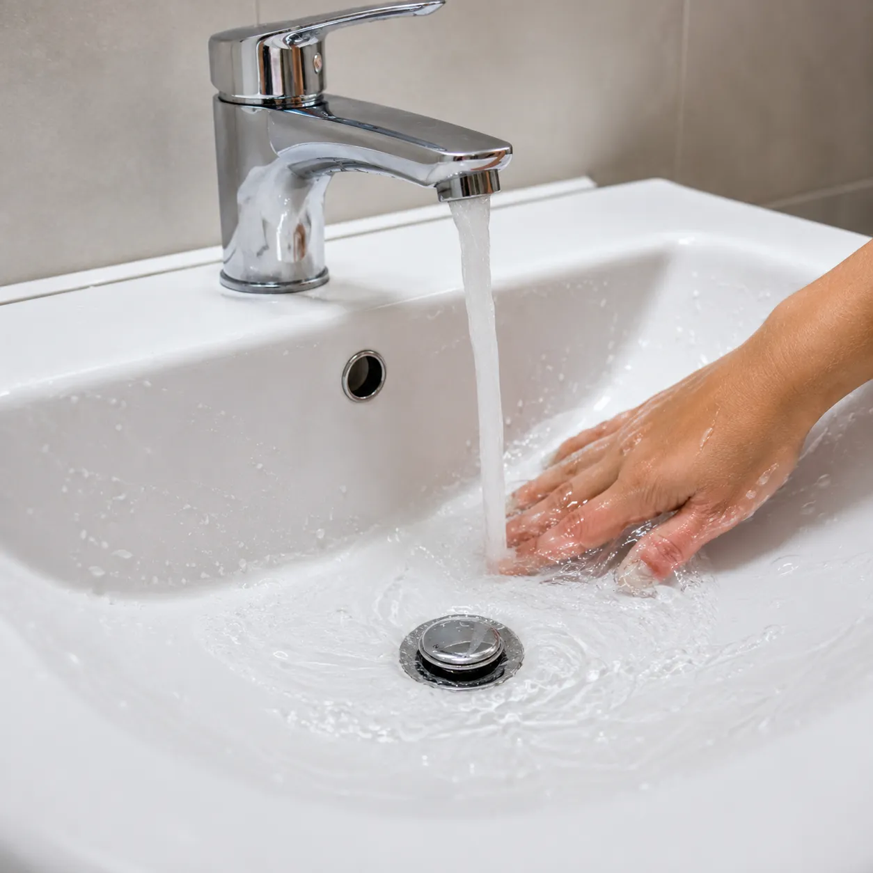 rinse the sink